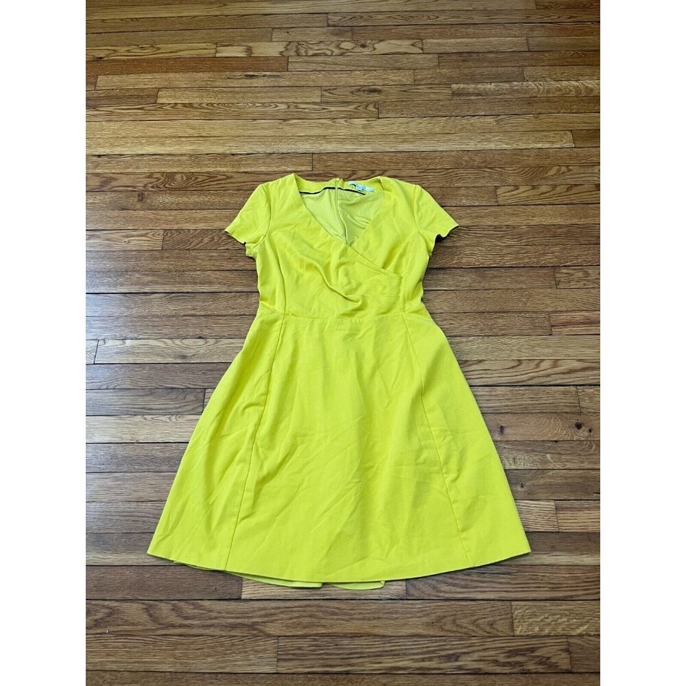Boden Yellow Fit-and-Flare Midi Dress